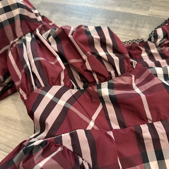 Maeve by Anthropologie Plaid Puff-Sleeve Mini Dress – Size M (NWT) - Picture 4 of 11